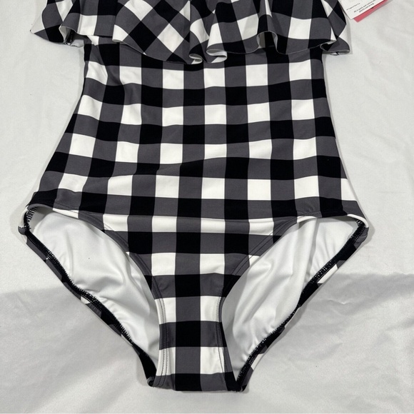 NWT $165 Kate Spade NY‎ [ Small ] Shoreside Plaid Ruffle One Piece Swimsuit - Picture 5 of 11